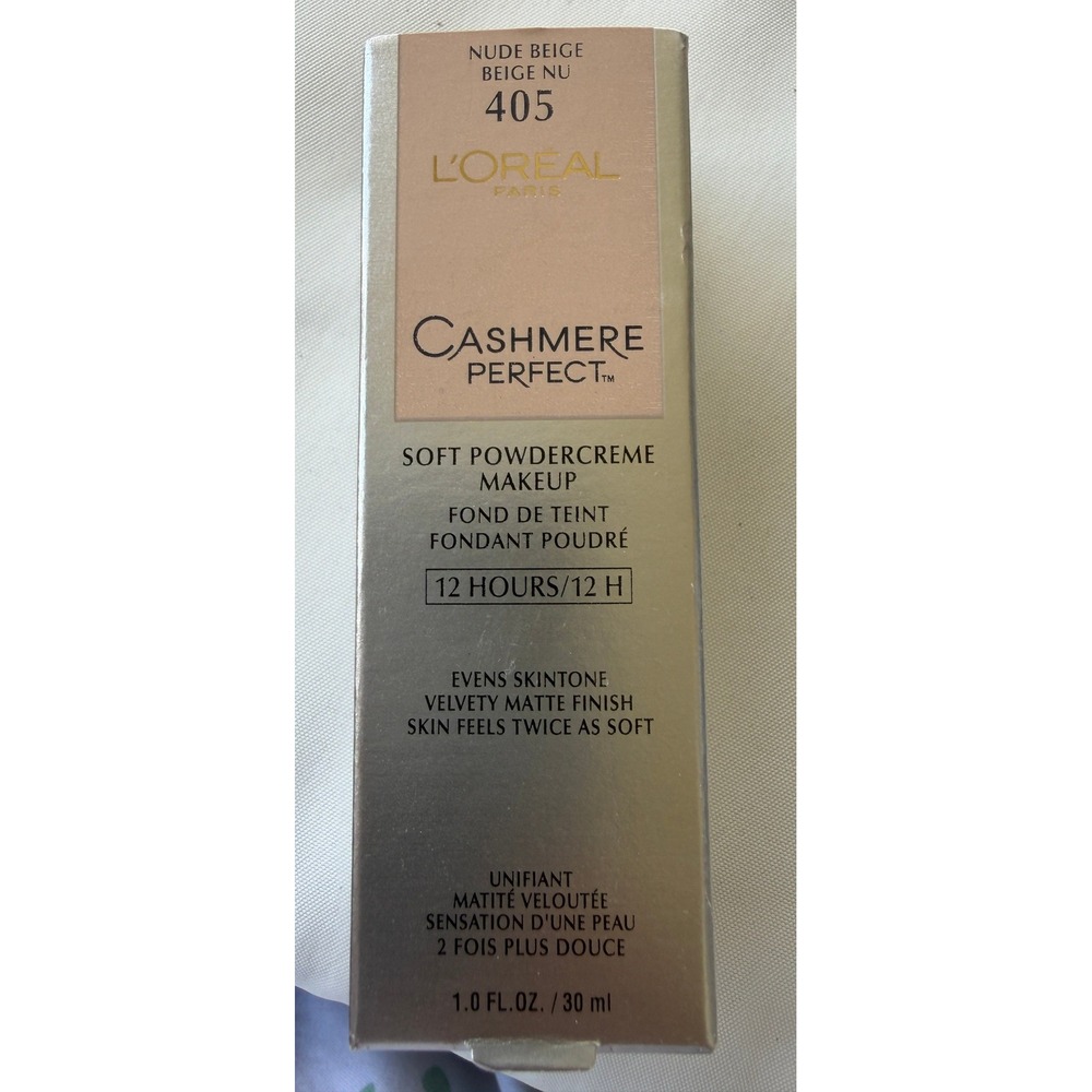 L'Oreal Cashmere Perfect Soft Powdercreme Makeup 405 Nude Beige 1oz